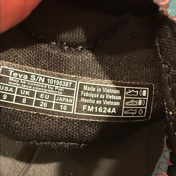 Teva Psyclone XLT Kids Black and Aqua Sandals 9 USA - Picture 7 of 7